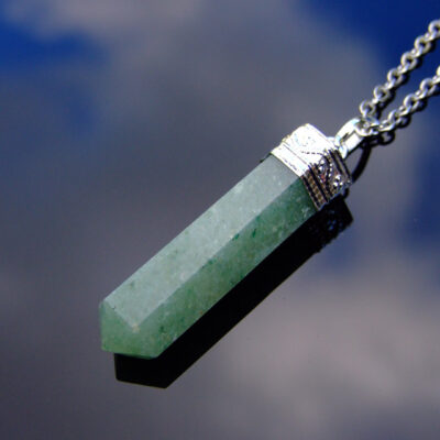 Green Aventurine Hexa Point Pendant Necklace Michael's UK Jewellery