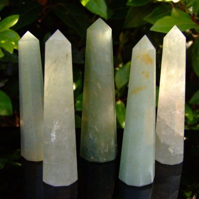 Green Aventurine Tower Polished Natural Gemstone Crystal Obelisk Michael's UK Jewellery