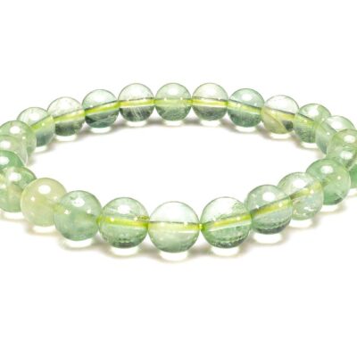 Green Fluorite Natural Gemstone Bracelet 6-9'' Elasticated Michael's UK Jewellery