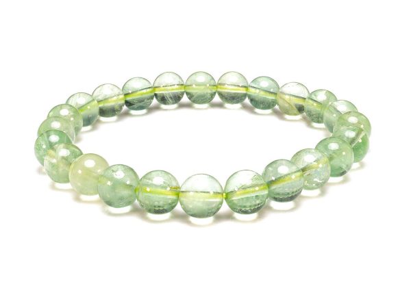 Green Fluorite Natural Gemstone Bracelet 6-9'' Elasticated Michael's UK Jewellery