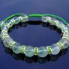 Green Fluorite Natural Gemstone Bracelet 6-9'' Macrame Michael's UK Jewellery