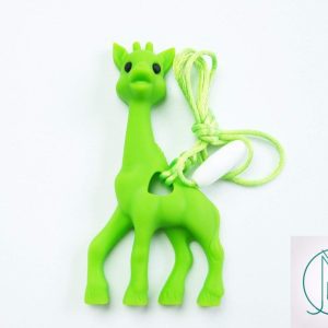 Green Giraffe Pendant Teething Necklace Michael's UK Jewellery