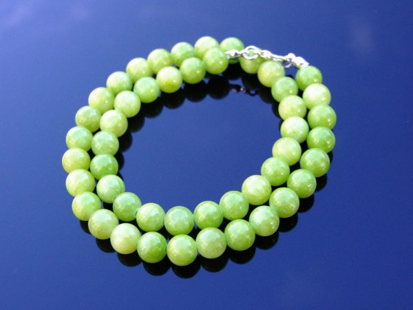 Green Mashan Jade Natural Dyed Gemstone Necklace 8mm Beaded 16-30inch Michael's UK Jewellery