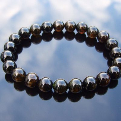 Green Tourmaline Natural Gemstone Bracelet 6-9'' Elasticated Michael's UK Jewellery