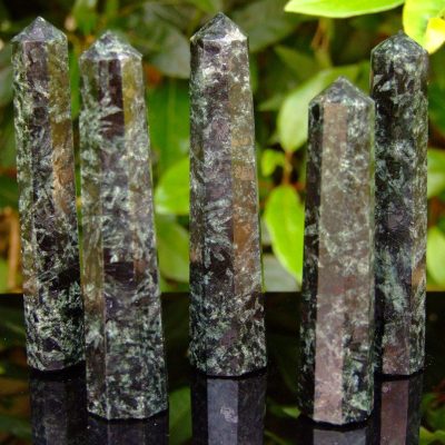 Green Tourmaline Tower Polished Natural Gemstone Crystal Obelisk Michael's UK Jewellery