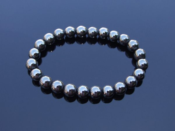 Hematite Natural Gemstone Bracelets 6-9'' Elasticated Michael's UK Jewellery