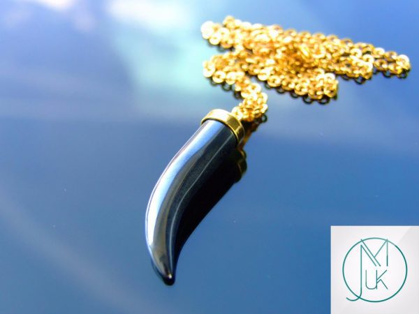 Hematite Natural Gemstone Pepper Pendant Necklace Michael's UK Jewellery