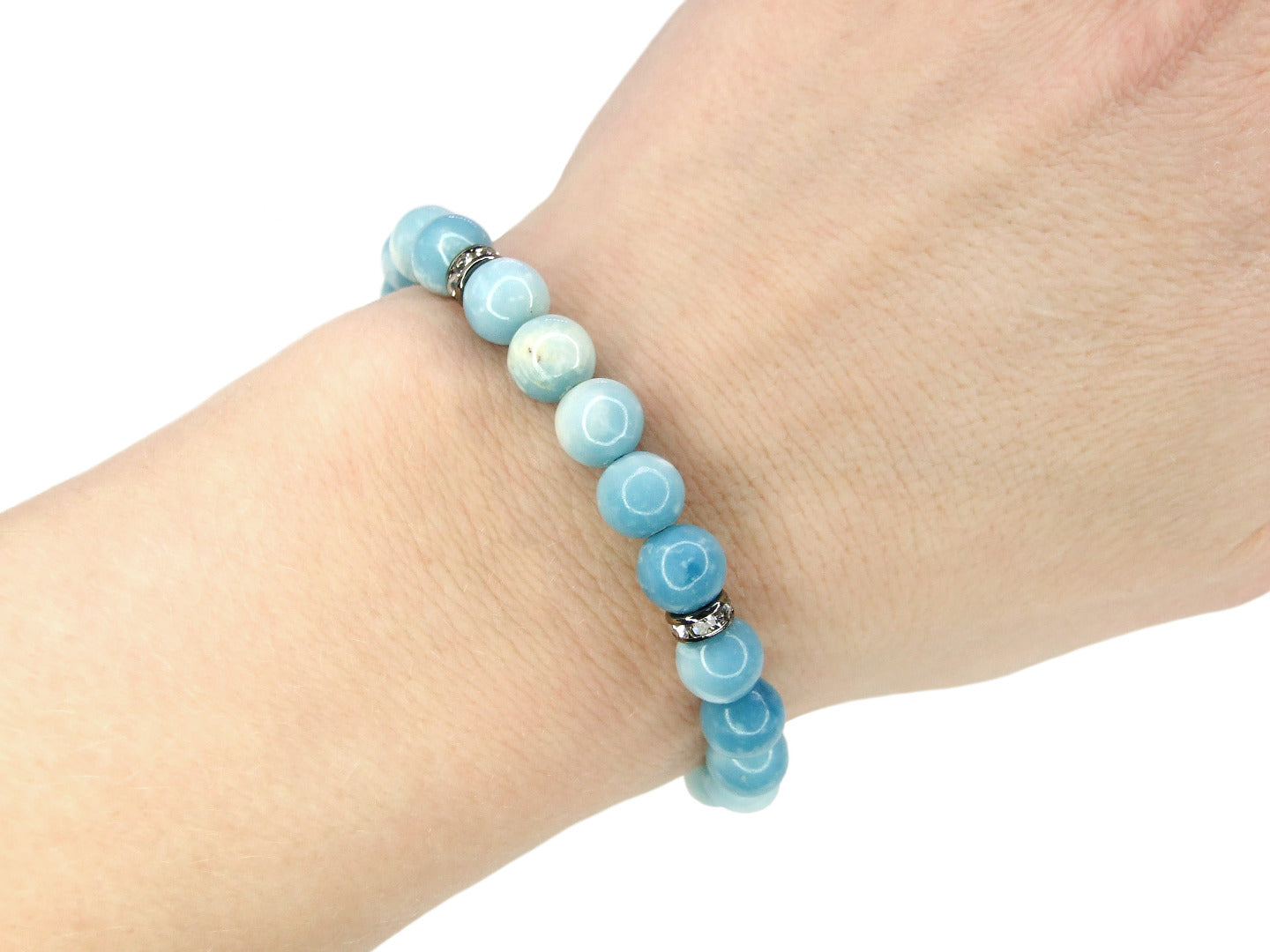 Hemimorphite Bracelet Natural Gemstone 6-9'' Macrame With Pouch Michael's UK Jewellery