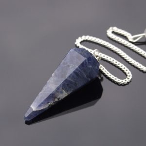 Iolite Pendulum Natural Gemstone for Dowsing Scrying Divination Meditation Michael's UK Jewellery