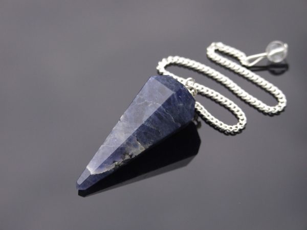 Iolite Pendulum Natural Gemstone for Dowsing Scrying Divination Meditation Michael's UK Jewellery