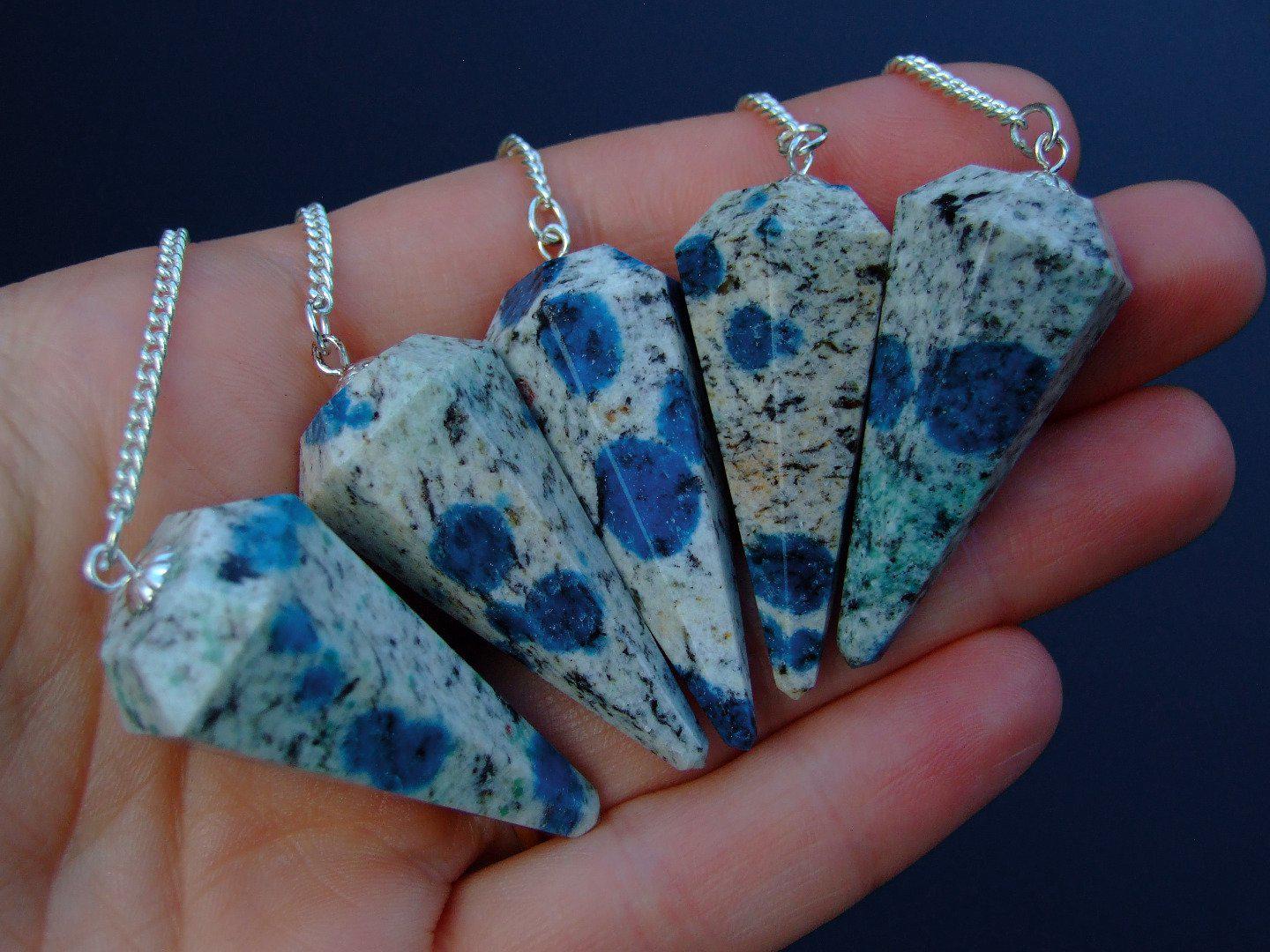 K2nite Pendulum Natural Gemstone for Dowsing Scrying Divination Meditation Michael's UK Jewellery