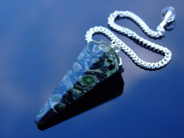 Kambaba Jasper Pendulum Natural Gemstone for Dowsing Scrying Divination Meditation Michael's UK Jewellery