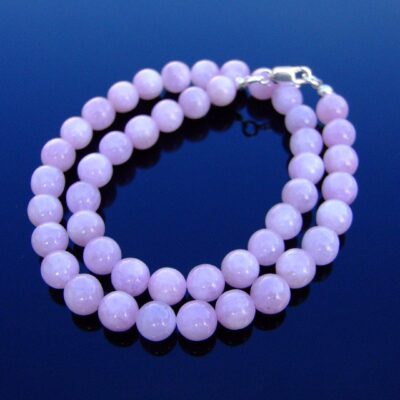 Kunzite Natural Gemstone Necklace 8mm Beaded 16-30inch Michael's UK Jewellery