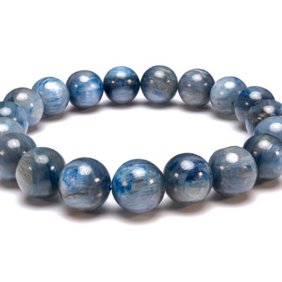Kyanite Bracelet 10mm Natural Gemstone 6-9'' Elasticated With Box Michael's UK Jewellery