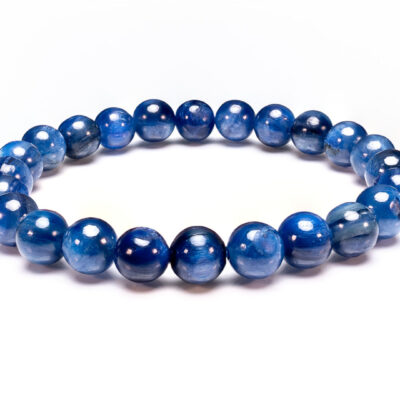 Kyanite Bracelet Natural Gemstone 6-9'' Elasticated With Box Michael's UK Jewellery
