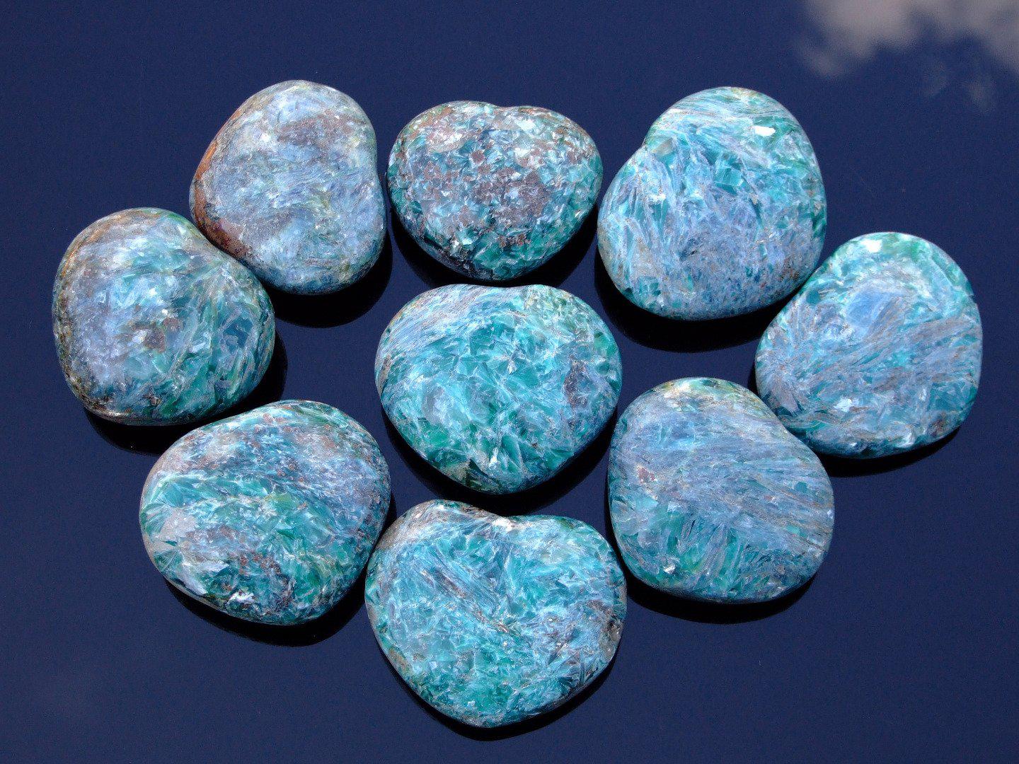 Kyanite Carved Heart Natural Gemstone Michael's UK Jewellery