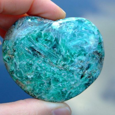 Kyanite Carved Heart Natural Gemstone Michael's UK Jewellery