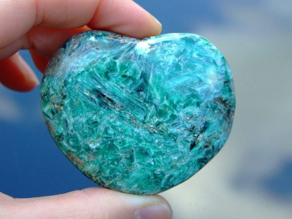 Kyanite Carved Heart Natural Gemstone Michael's UK Jewellery