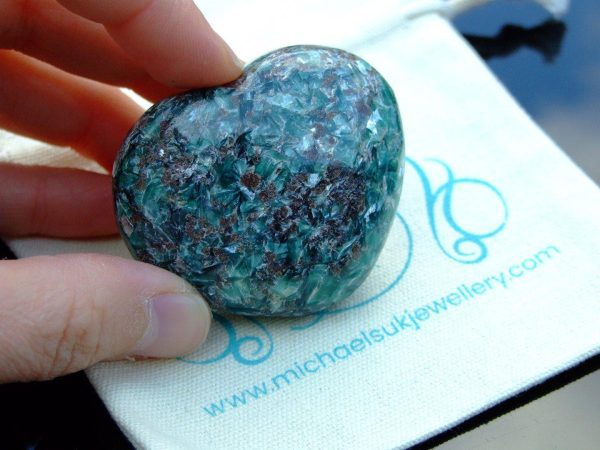 Kyanite Carved Heart Natural Gemstone Michael's UK Jewellery