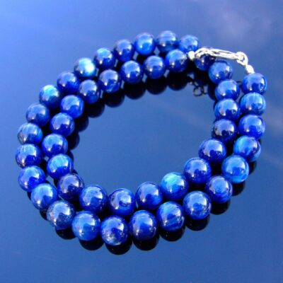 Kyanite Natural Gemstone Necklace 8mm Beaded 16-30inch Michael's UK Jewellery
