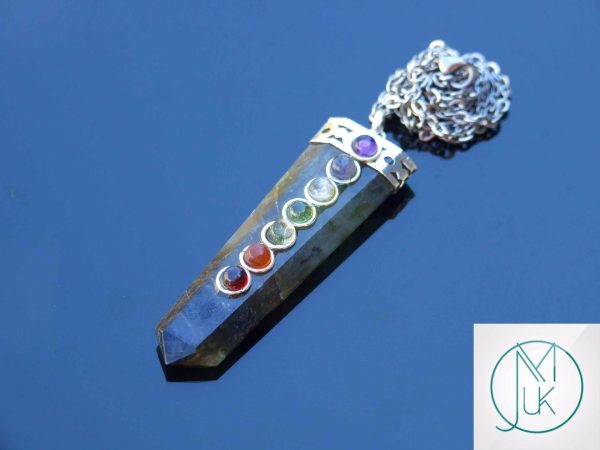 Labradorite 7 Chakra Natural Gemstone Pendant Necklace 50cm Michael's UK Jewellery