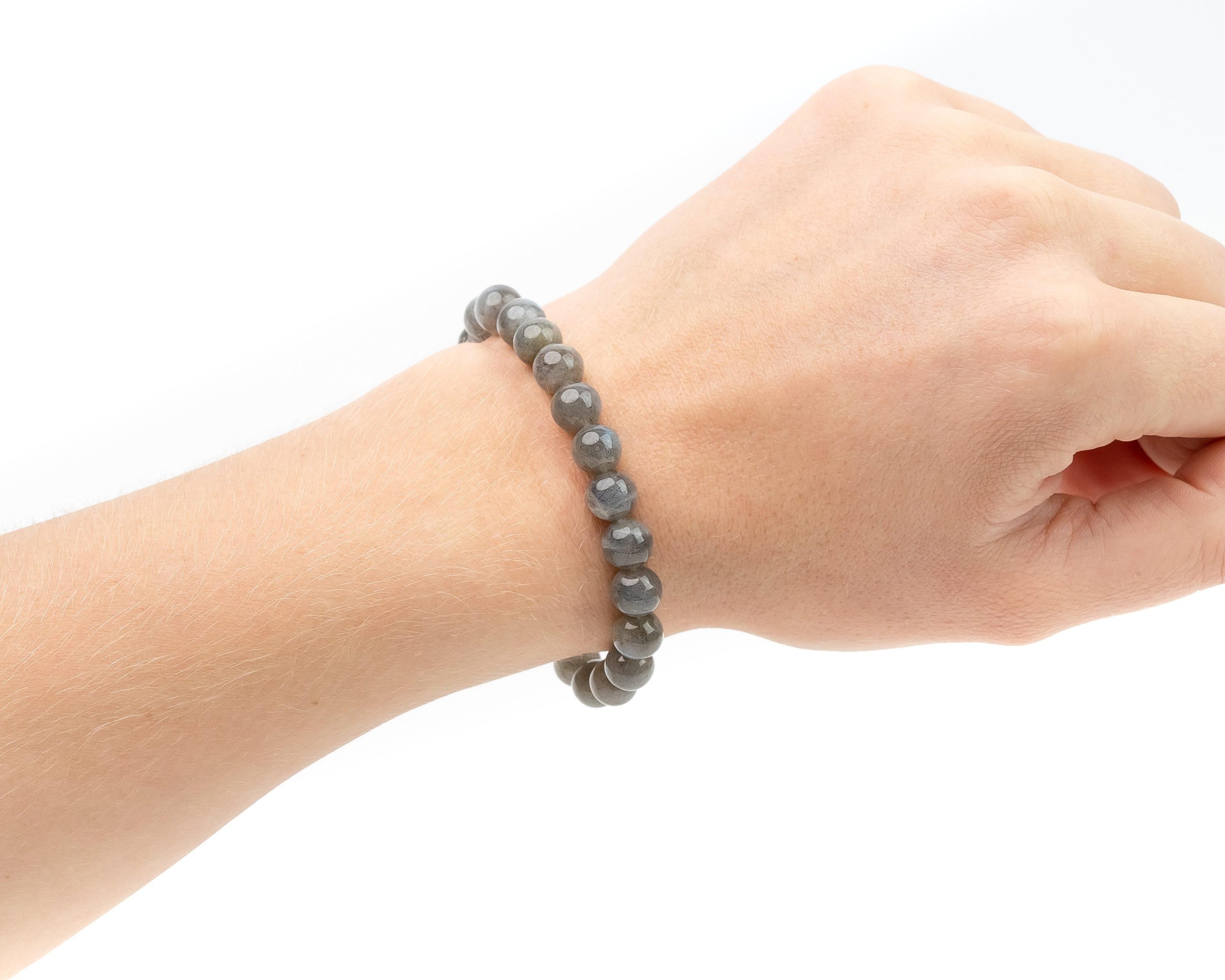 Labradorite A Grade Natural Gemstone Bracelet 6-9'' Elasticated Michael's UK Jewellery