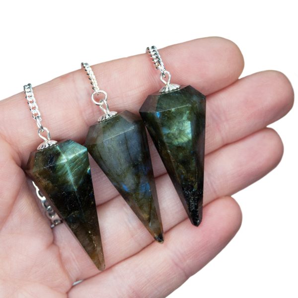 Labradorite Gemstone Pendulum for Dowsing Divination Wicca mine to mind