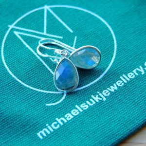 Labradorite Natural Gemstone 925 Sterling Silver Earrings Michael's UK Jewellery