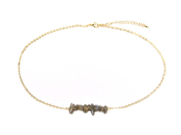 Labradorite Natural Gemstone Chip Necklace Michael's UK Jewellery