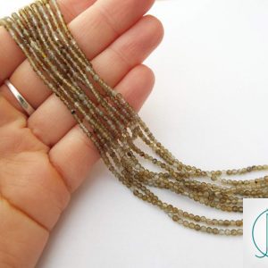 Labradorite Natural Gemstone Round Beads 2mm strand (approx. 180 beads) Michael's UK Jewellery