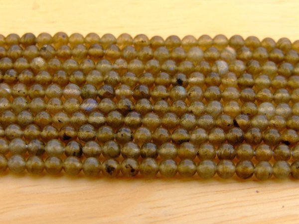 Labradorite Natural Gemstone Round Beads 3mm Strand (120+ Beads) Michael's UK Jewellery