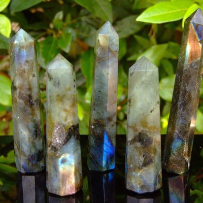Labradorite Tower Polished Natural Gemstone Crystal Obelisk Michael's UK Jewellery