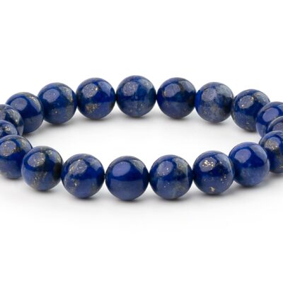 Lapis Lazuli 10mm A Grade Natural Gemstone Bracelet 6-9'' Elasticated Michael's UK Jewellery