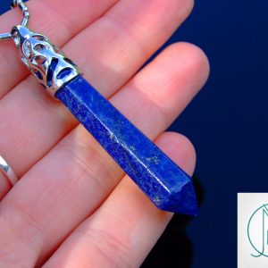 Lapis Lazuli Long Point Pendant Gemstone Necklace Michael's UK Jewellery