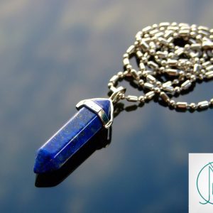 Gemstone Necklace Lapis Lazuli Natural Point Pendant beads mouse