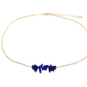 Lapis Lazuli Natural Gemstone Chip Necklace Michael's UK Jewellery