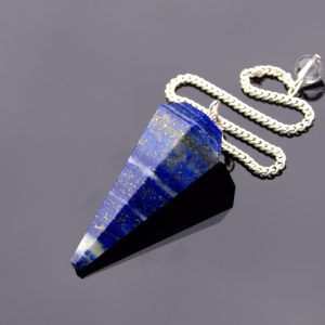 Lapis Lazuli Pendulum Natural Gemstone for Dowsing Scrying Divination Meditation Michael's UK Jewellery