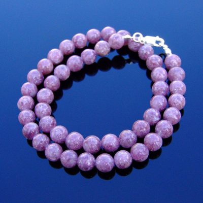 Lepidolite Natural Gemstone Necklace 8mm Beaded 16-30inch Michael's UK Jewellery