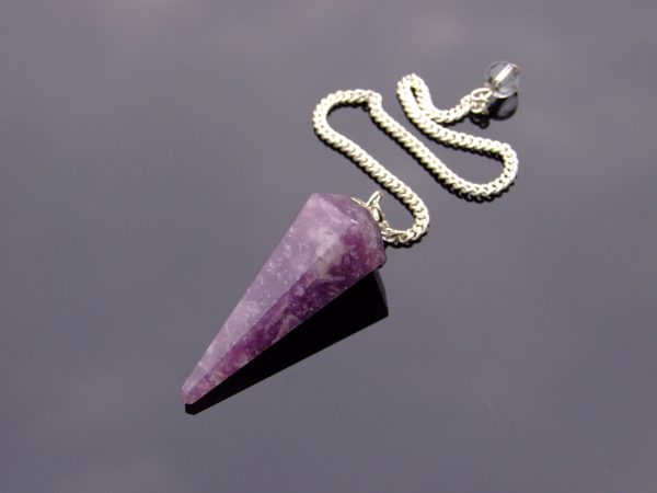 Lepidolite Pendulum Natural Gemstone for Dowsing Scrying Divination Meditation Michael's UK Jewellery