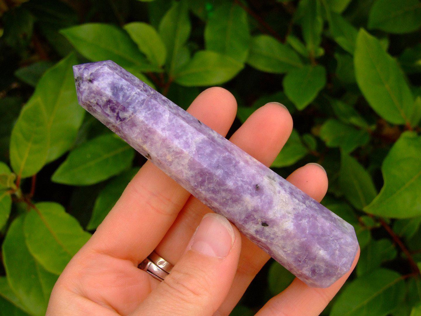 Lepidolite Tower Polished Natural Gemstone Crystal Obelisk Michael's UK Jewellery