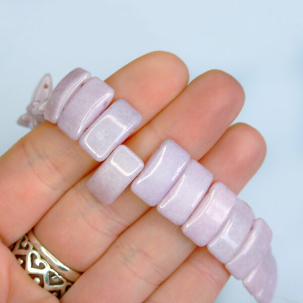 15x Carrier Beads 9x17mm Lilac Luster
