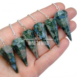 Llanite-Gemstone-Pendulum-Divination-Dowsing-Scrying-Wicca mine to mind beads mouse pendulums