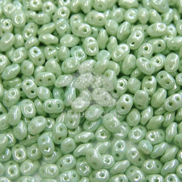 MATUBO Beads SuperDuo Luster Chalk Light Green beads mouse