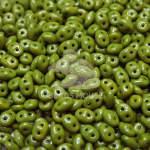 MATUBO Beads SuperDuo Opaque Olivine Green 53410 beads mouse