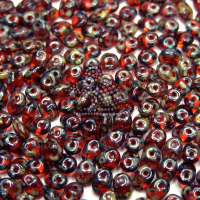 MATUBO Beads SuperDuo Orange Hyacinth Picasso T90030 beads mouse
