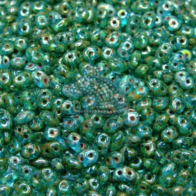 MATUBO Beads SuperDuo Transparent Aquamarine Picasso T60020 beads mouse