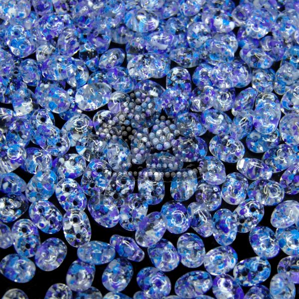 MATUBO™ Beads SuperDuo Confetti Splash Indigo 24406CR beads mouse
