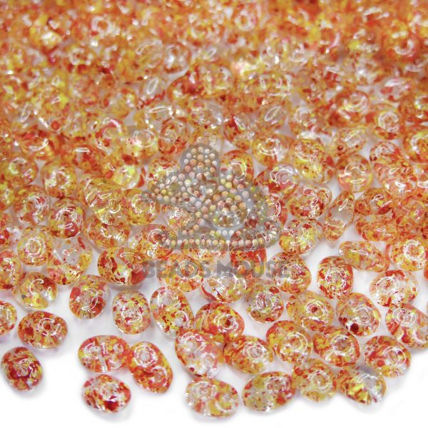 MATUBO™ Beads SuperDuo Confetti Splash Red Yellow 24403CR beads mouse