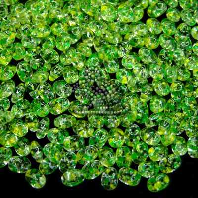 MATUBO™ Beads SuperDuo Confetti Splash Yellow Green 24405CR beads mouse