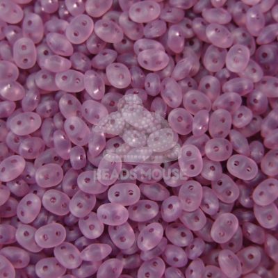 MATUBO™ Beads SuperDuo Matte Amethyst Transparent  M20030 beads mouse
